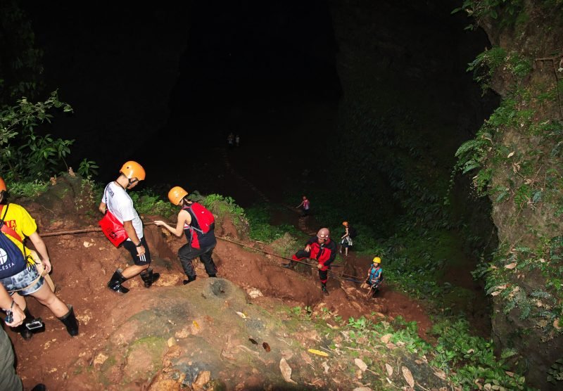 Jomblang, Indonesia - 01 Aug 2016. Jomblang cave near Yogyakarta city, Java, Indonesia