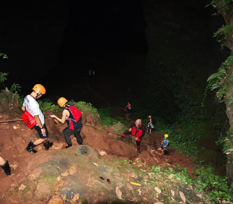 Jomblang, Indonesia - 01 Aug 2016. Jomblang cave near Yogyakarta city, Java, Indonesia