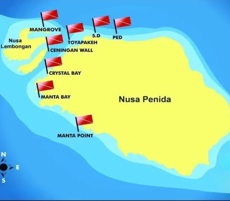 Map Nusa Penida snorkling