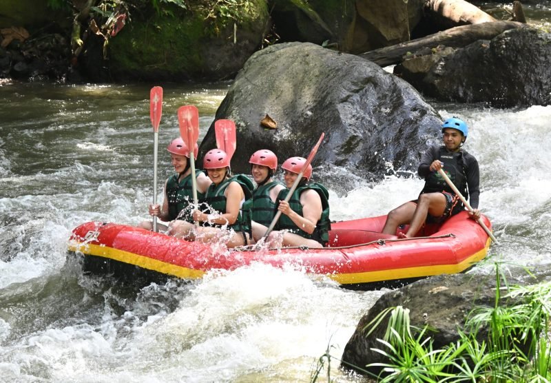 Rafting of river ayung