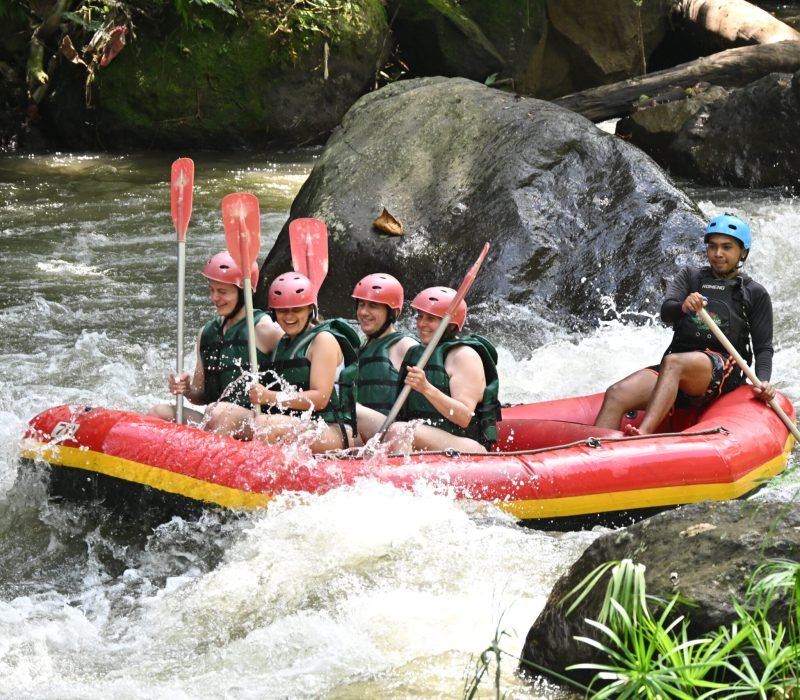 Rafting of river ayung