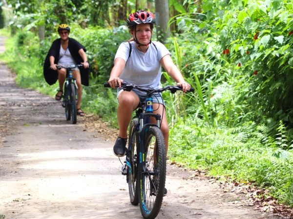 cycling in village