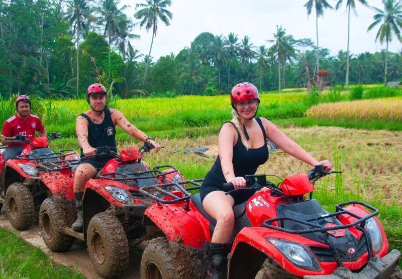 enjoy the rice field with ATV