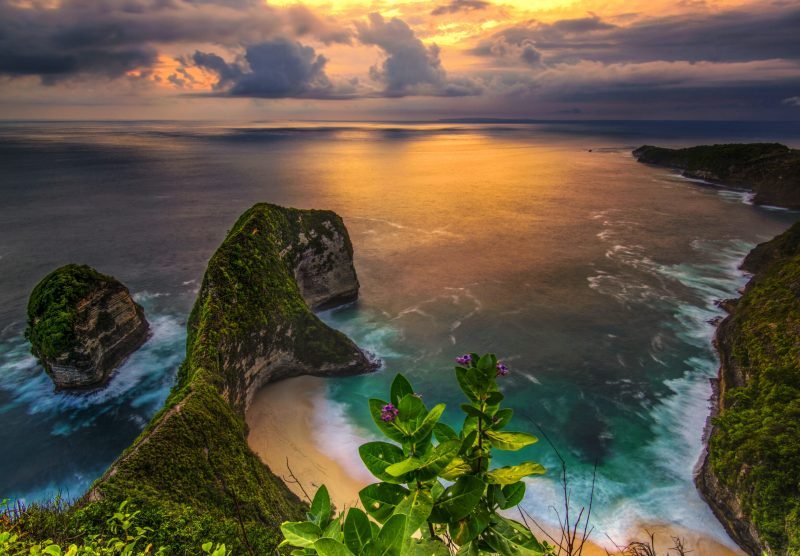 Sunset Klingking Beach Nusa Penida Klungkung Bali