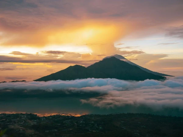 sunrise from peak of mount batur